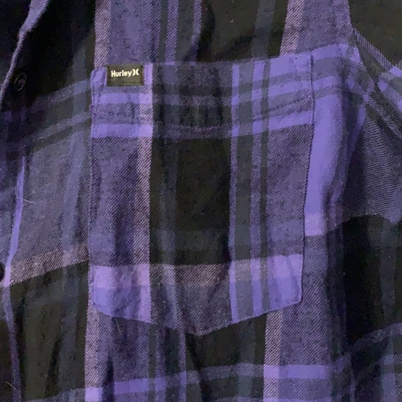Purple plaid flannel shirt - Picture 3 of 5